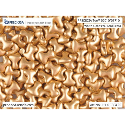 Preciosa Tee Beads 2x8mm Gold Bronz 02010/01710 | Czech Glass