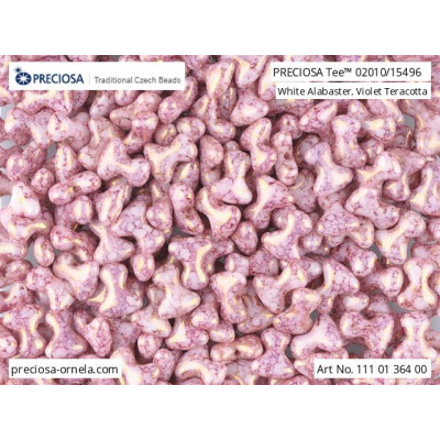 Preciosa Tee Beads 2x8mm Violet Terracotta 15496 | Czech Glass