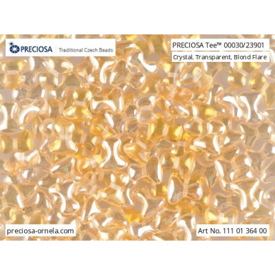 Preciosa Tee Beads 2x8mm Crystal Blond Flare 00030/23901 | Czech Glass
