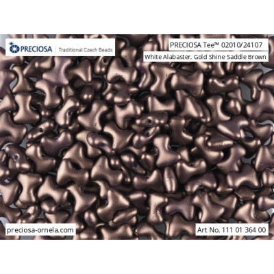 Czech Tee Beads 2x8mm Saddle Brown 02010/24107 | Preciosa Glass