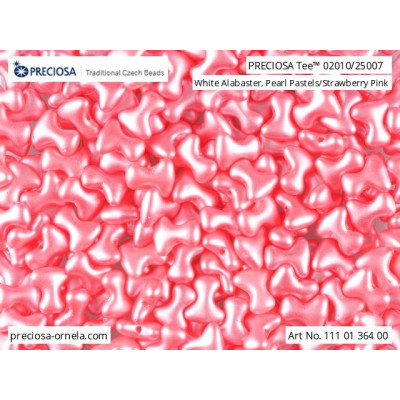 Preciosa Tee Beads 2x8mm Strawberry Pink 25007 | Czech Glass