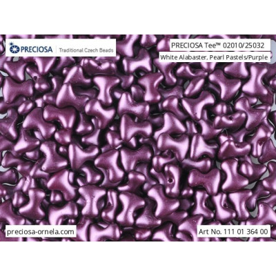 Preciosa Tee Beads 2x8mm Purple Pearl 02010/25032 | Czech Glass