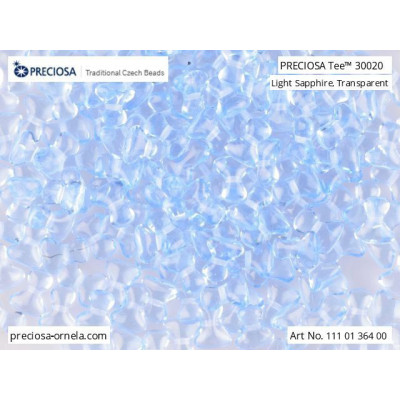 Preciosa Tee Beads 2x8mm Light Sapphire 30020 | Czech Glass