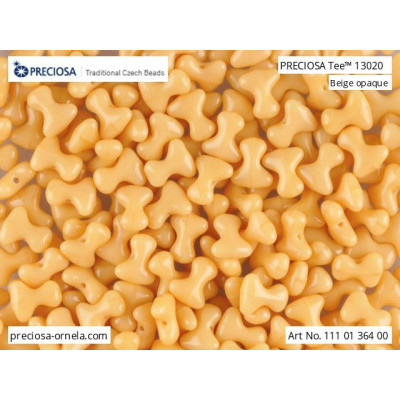 Czech Tee Beads 2x8mm Beige Opaque 13020 | Preciosa Glass