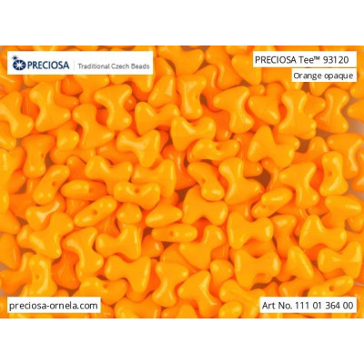 Preciosa Tee Beads 2x8mm Orange Opaque 93120 | Czech Glass