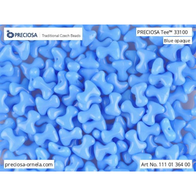 Preciosa Tee Beads 2x8mm Blue Opaque 33100 | Czech Glass Beads