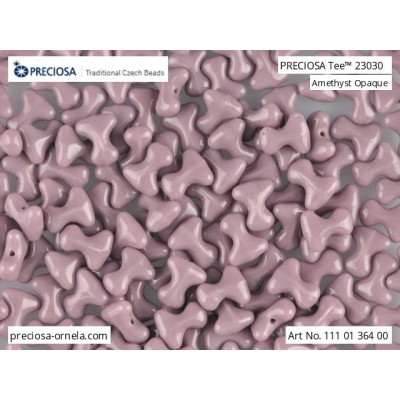Preciosa Tee Beads 2x8mm Amethyst Opaque 23030 | Czech Glass
