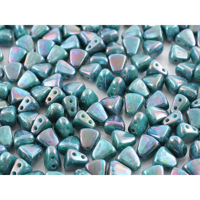 Matubo Nib-Bit Beads Turquoise Green Nebula 63130/15001 | 6x5mm