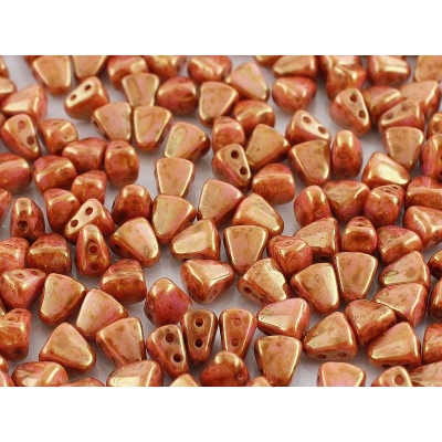 Matubo Nib-Bit 6x5mm Chalk Red Glaze 65491 | Czech Glass