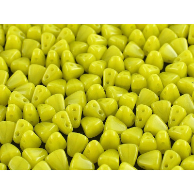 Matubo Nib-Bit 2-Hole Beads Silk Yellow 84020 6x5mm | Czech Glass