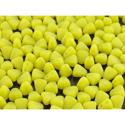 Matubo Nib-Bit Beads 6x5mm Silk Yellow Mat 84110 | Two-Hole Beads