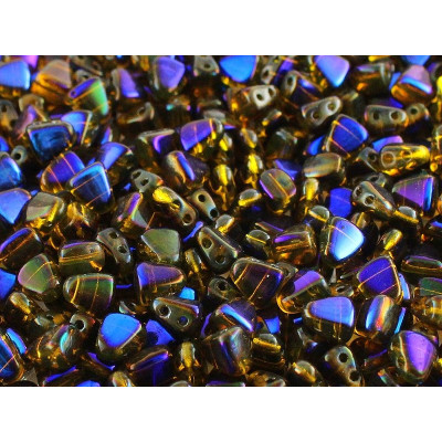 Matubo Nib-Bit 6x5mm Amber Full Azuro 80020/22203 | Czech Glass