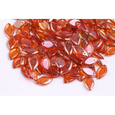 Flames N. 6 CRYSTAL, TRANSPARENT, APRICOT MEDIUM, HALF 