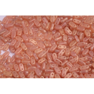 Bar Beads  N. 30 SUEDED GOLD MILKY PINK