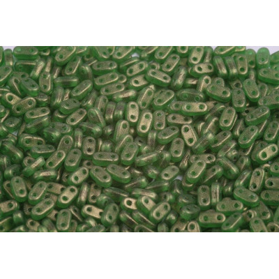 Bar Beads N. 34 Sueded Gold Emerald