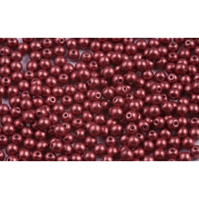 Round Beads 4mm Brown Metallic 02010/40034 | Rutkovsky Czech Glass