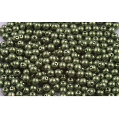 Round Beads 4mm Peridot Green 02010/40042 | Czech Glass Beads