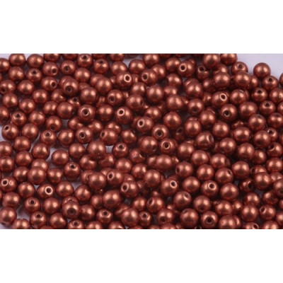 Round Beads 4mm Copper 02010/40037 | Czech Glass Rutkovsky