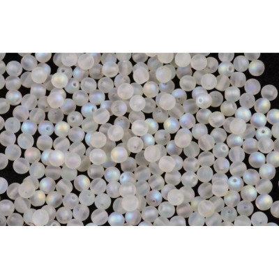 4mm Round Beads Crystal Matte Rainbow 00030/84100/98539 | Rutkovsky