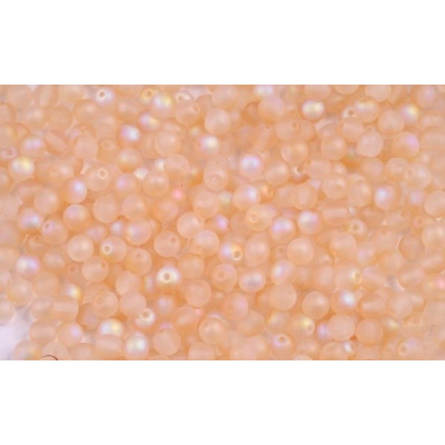 Round Beads 4mm Matte Yellow Rainbow 00030/84100/98531 | Rutkovsky