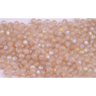 Round Beads 4mm Matte Lemon Rainbow 00030/84100/98534 | Rutkovsky