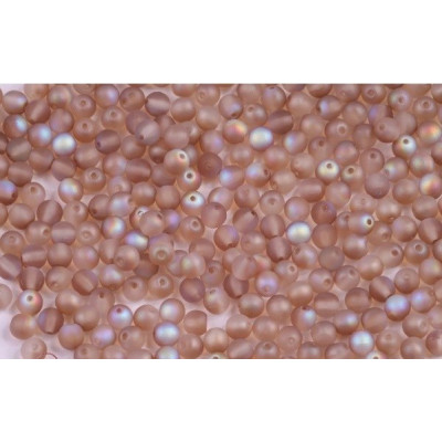Matte Brown Rainbow Round Beads 4mm 00030/84100/98532 | Rutkovsky