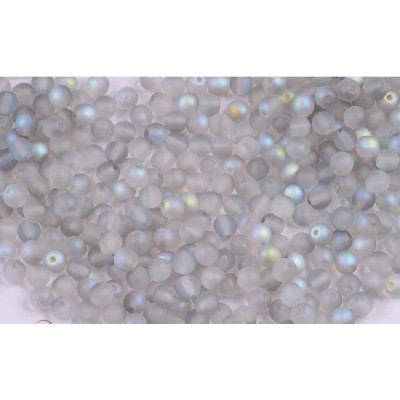 4mm Round Beads Matte Blue Rainbow 00030/84100/98538 | Rutkovsky
