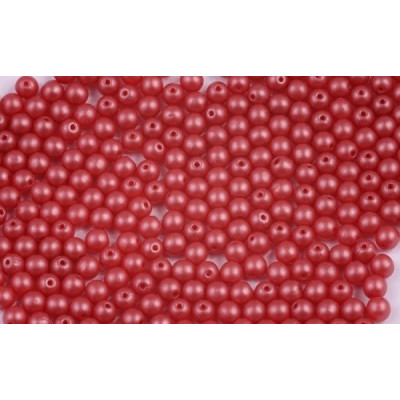 Round Beads 4mm Matte Pearl Bordeaux Red 00030/29360 | Rutkovsky