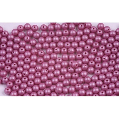 Round bead  N. 953 Matte Pearl Purple Cotton Candy