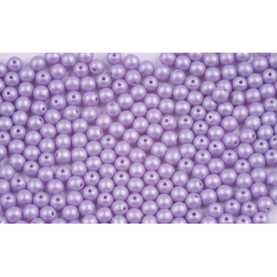 Czech Glass Round Beads 4mm Matte Pearl Lilac 00030/29308 | 60pcs