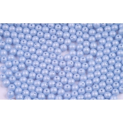 Czech Round Beads 4mm Matte Pearl Light Blue 29310 | Rutkovsky