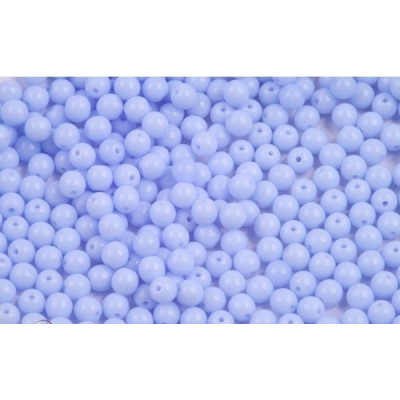 Light Blue Opaque Round Beads 4mm 33000 | Rutkovsky Czech Glass
