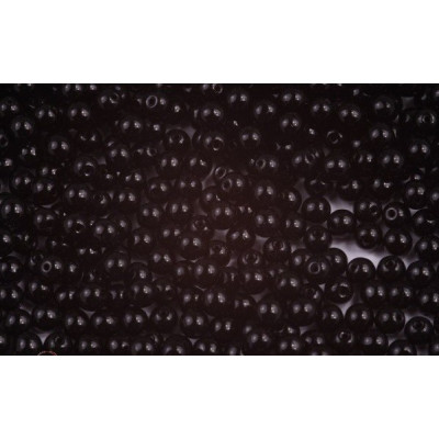 Czech Glass Round Beads 4mm Opaque Jet Black 23980 | Rutkovsky
