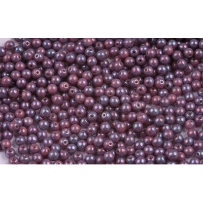 Round Beads 4mm Opaque Light Pink Nebula 73010/15001 | Rutkovsky
