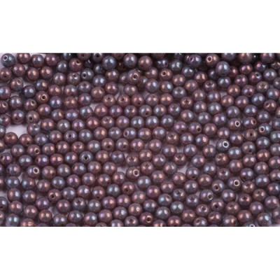 4mm Round Beads Opaque Ashen Grey Nebula 43010/15001 | Rutkovsky