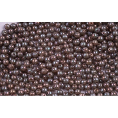 Round Beads 4mm Opaque Beige Nebula 13020/15001 | Rutkovsky