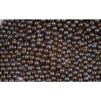 Round Beads Opaque olive Nebula 53420/15001 4mm | Czech Glass