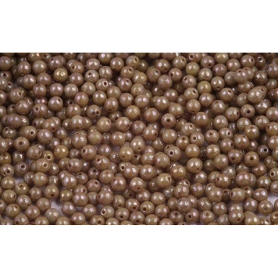 Round Beads 4mm Opaque Ashen Grey Picasso 43010/43400 | Glass Beads