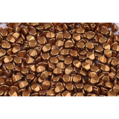 Pinch Beads 7mm Bronze Gold 02010/40032 | Rutkovsky Glass