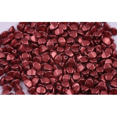Pinch Beads 7mm Metallic Red 02010/40034 | Czech Glass Beads