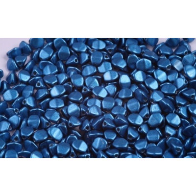 Pinch Beads 7mm Metallic Blue 02010/40040 | Czech Glass Beads