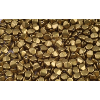Pinch Beads 7mm Gold 02010/40045 | Rutkovsky Czech Glass Beads