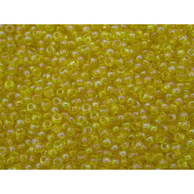 TOHO Round 8/0 Seed Beads Trans-Rainbow Lemon 175 | 10g