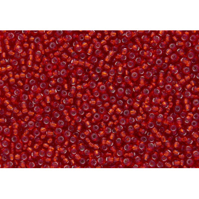 TOHO Round 8/0 Silver-Lined Lt Siam Ruby 25 | Japanese Seed Beads