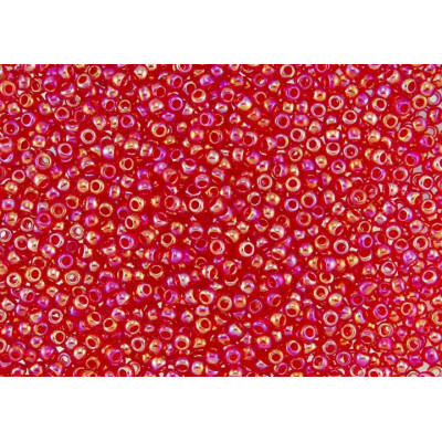 TOHO Round 8/0 Trans-Rainbow Siam Ruby 165B | Japanese Glass Beads