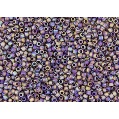 TOHO Round 8/0 Frosted Amethyst Rainbow 166CF | Japanese Beads