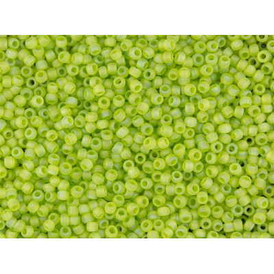 TOHO Round 8/0 Seed Beads Frosted Lime Green 164F | Japanese Glass
