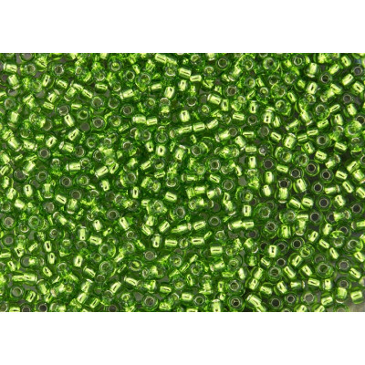 TOHO Round Seed Beads 8/0 Silver-Lined Peridot 27 | 10g Japan