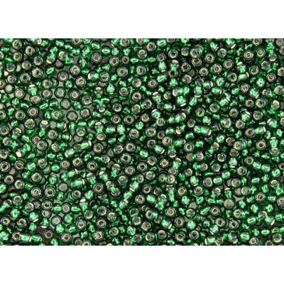 TOHO Round 8/0 Silver-Lined Green Emerald 36 | Japanese Glass Beads