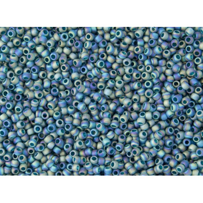 TOHO Round 8/0 Trans-Rainbow-Frosted Teal 167BDF | Glass Beads